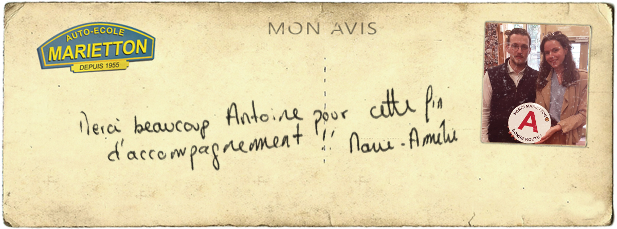 avis manuscrit de Marie-Amélie