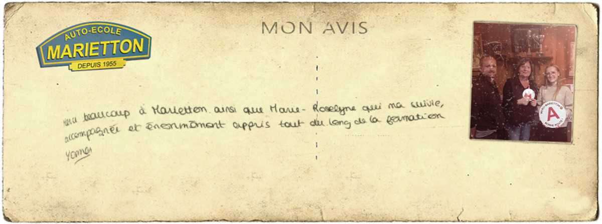 avis manuscrit de Yonna