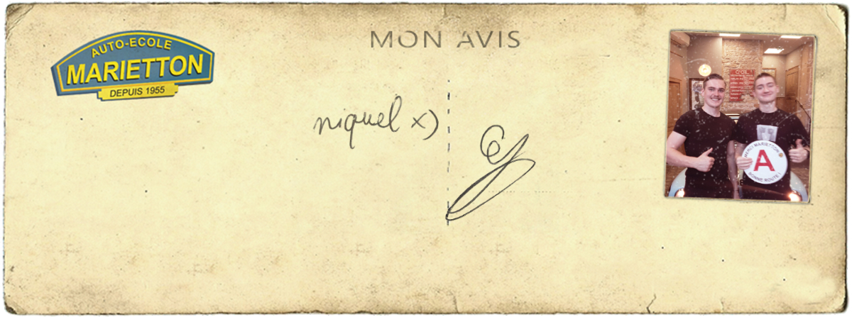 avis manuscrit de Gabriel