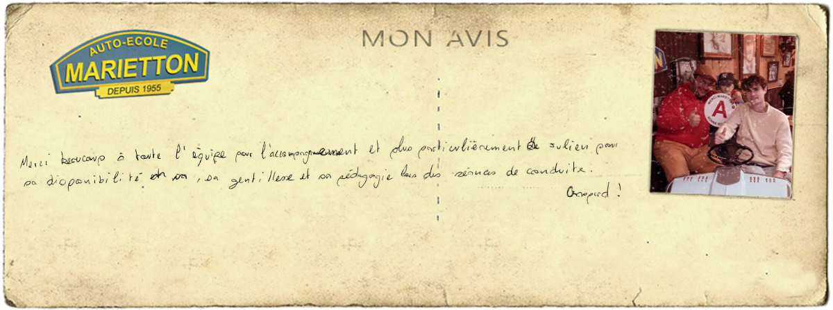 avis manuscrit de Gaspard