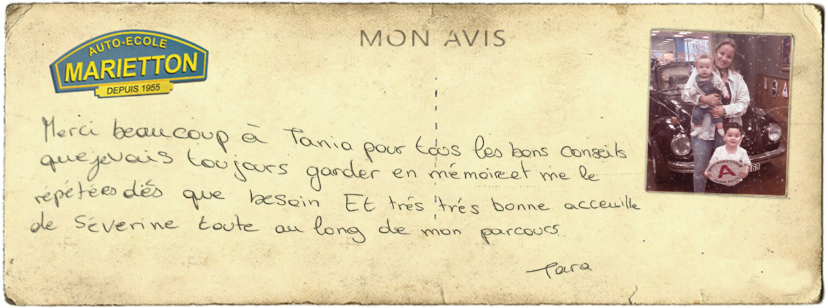 avis manuscrit de Tara