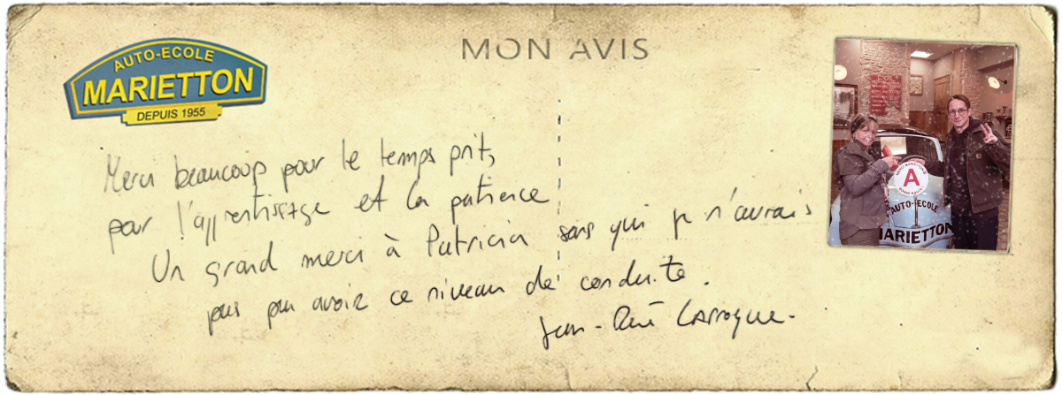 avis manuscrit de Jean-René