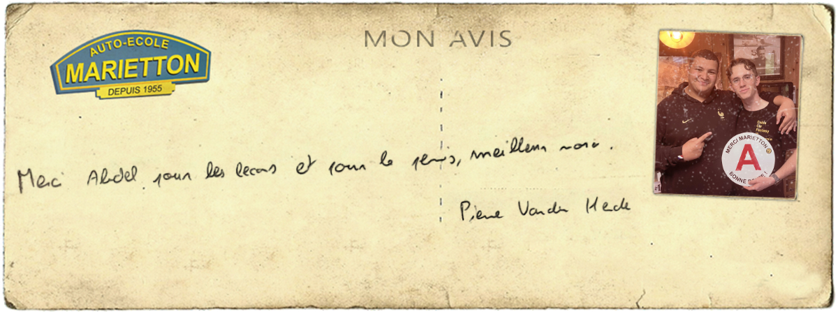 avis manuscrit de Pierre